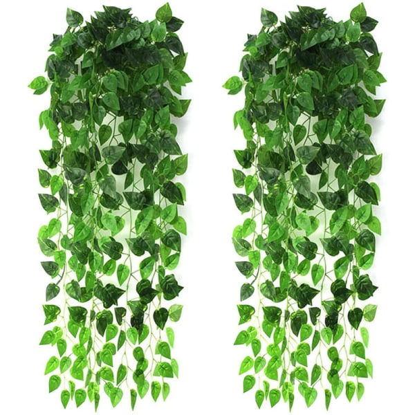 2st 102 cm lång hängande festdekoration konstgjord växt murgröna