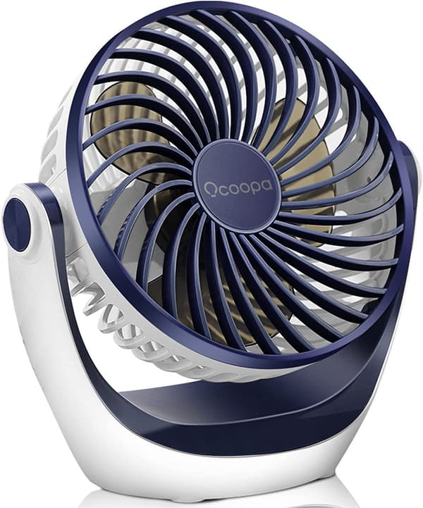 Usb Fan, Small Table Fan With Strong Airflow And Quiet Operation 3 Speed, 360°