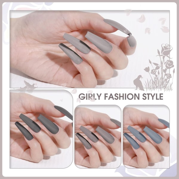 UV-nagellack 5 färger grå Scalac nagellack