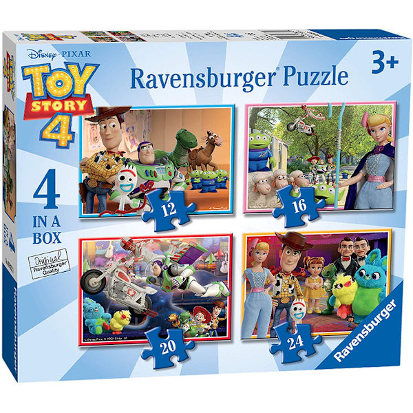 Disney Pixar Toy Story 4, 4 i en låda (12, 16, 20, 24 bitar)