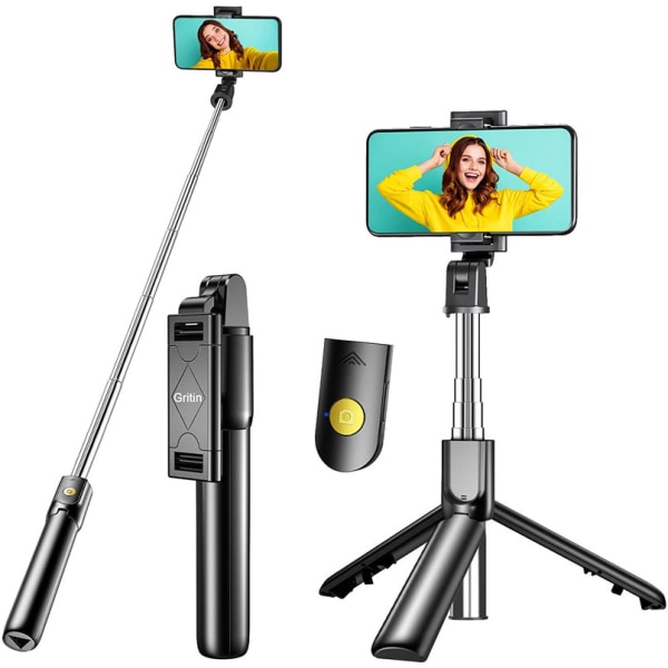 Selfie Stick, 3-i-1 Bluetooth Selfie Stick-stativ,