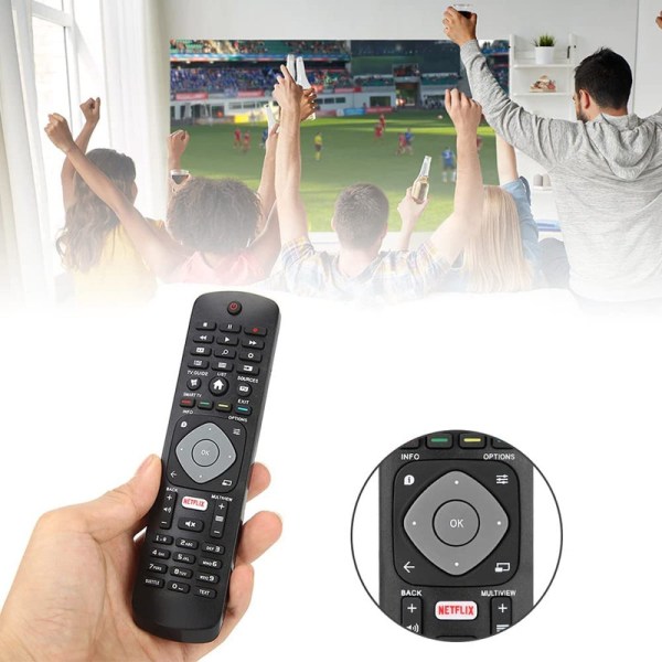 Universell fjärrkontroll ersätter Samsung HDTV LED Svart