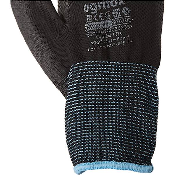 BB9 Nylon Arbetshandskar Svart L Paket med 12 Par