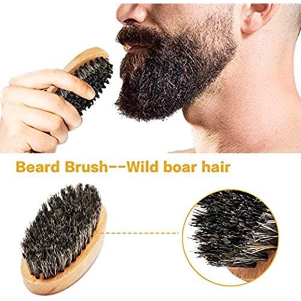 Bartcare set för män med barschampo, bar growth oil, skäggbalsam, skäggkam,
