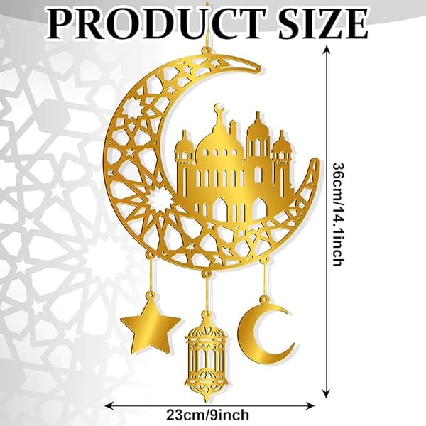 Ramadan Decoration Moon Acrylic Eid Mubarak Ramadan Kareem Decorations