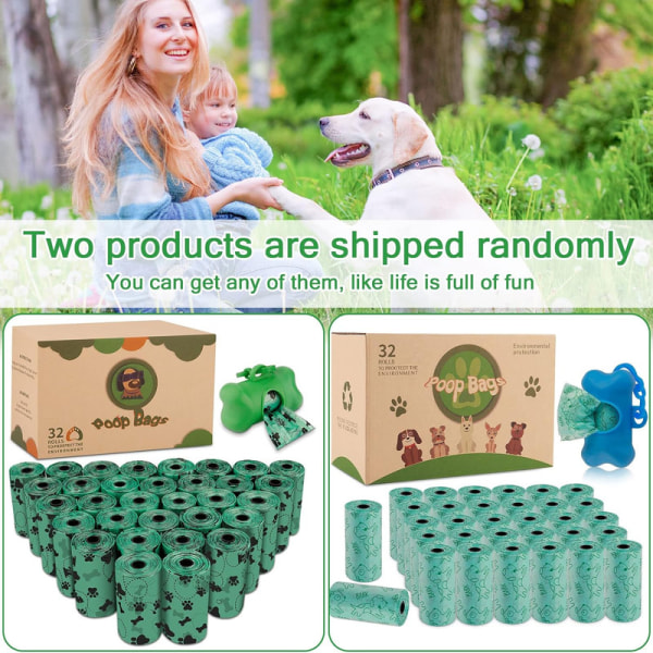32 Rolls (640 Bags) Poop Bag for Dogs with 1 Free Dispenser,