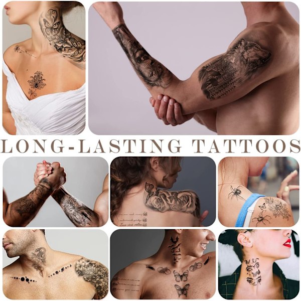 77 ark tillfälliga tatueringar för män kvinnor och barn,