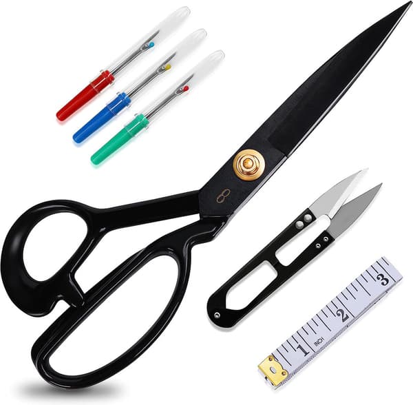 Handi Stitch Black Tailor Sax, måttband, sömnad rivjärn och garnklippare-