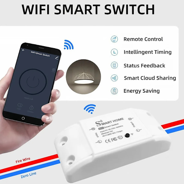 WiFi Smart Switch APP Wireless Controller Universal Breaker Timer Smart Life Work Switch Lncluding Bluetooth