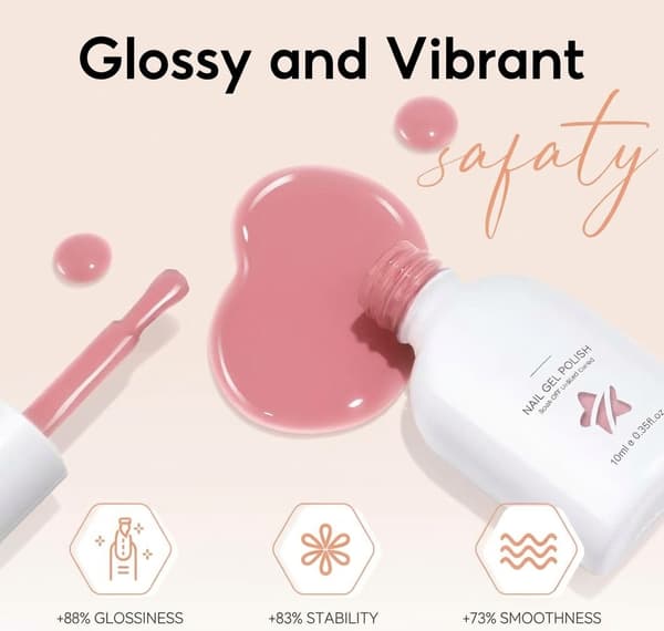 6 Sommar Macarons UV-gelnagellack godisfärg