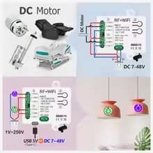 Smart Wifi Door Switch Universal Garage Door Receiver 2CH Remote Control Gate Opener Controller 433mhz 433.92 Transmitter