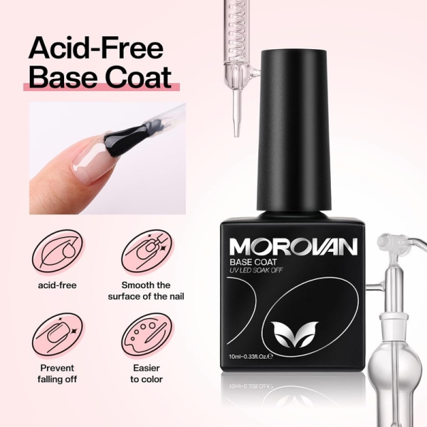Gel Base Top Coat – 3 pcs. gel base and top coat gel nail polish
