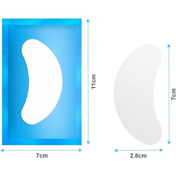 ögonkuddar för ögonfransförlängning, 50 par ögonfransskydd 10 stycken ögonfransar