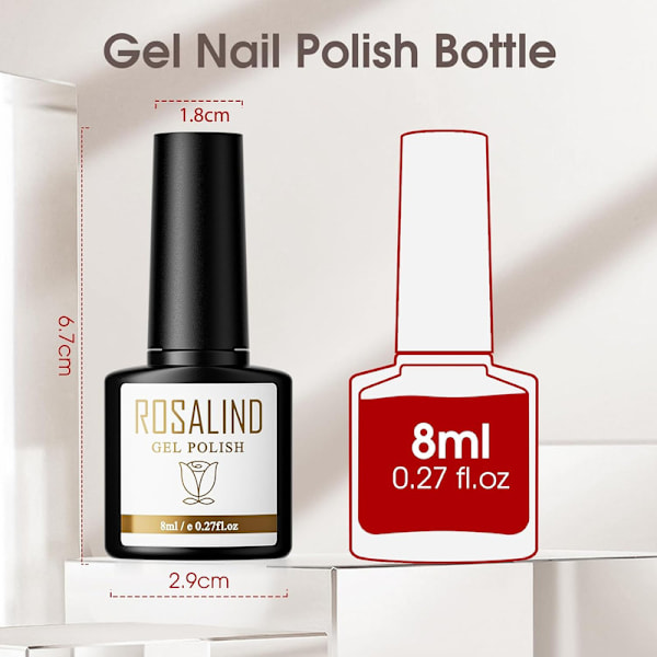 6 Färger Gellack Jultema Gellack Röd Grön Vit Guld Glitter 10ml