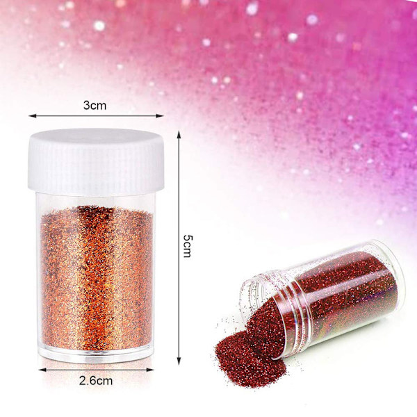 12 askar glitter för ansiktskroppssminkning