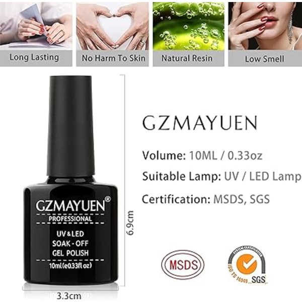 halvpermanenta nagellack, 10 ml mjölkvit gelé rosa emalj halvpermanent gel UV-nagellack ge