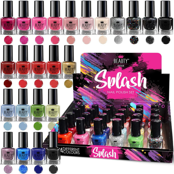 Set med 24 nagellack 24 olika moderna färger flaska 5 ml (set B)