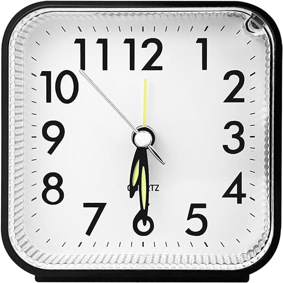 Skrivbordsklocka silver digital LCD temperaturlarm ny kontorsdag klocka