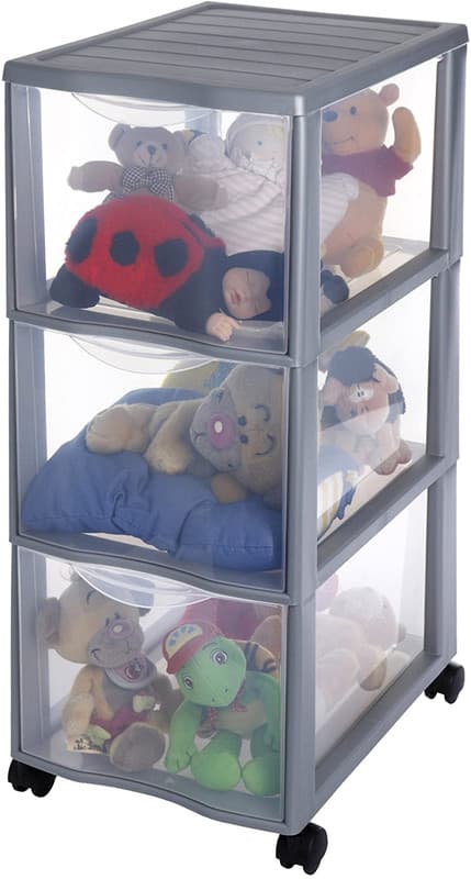Orgamix Tower Wheeled Shelving Unit med 3 lådor