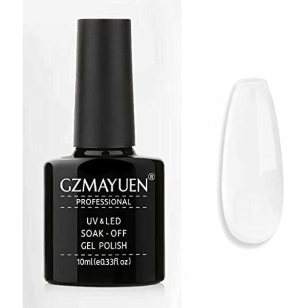 halvpermanenta nagellack, 10 ml mjölkvit gelé rosa emalj halvpermanent gel UV-nagellack ge
