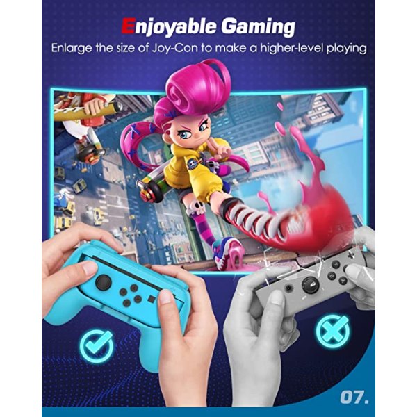 eller Nintendo Switch Joy-Con, Grip för Nintendo Switch Controller