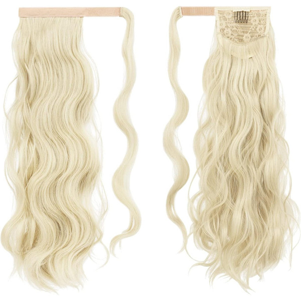Lång vågig hästsvansförlängning Clip Ponytail Extension Ponytail Extension Syntetisk 70cm