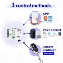 Smart Wifi Door Switch Universal Garage Door Receiver 2CH Remote Control Gate Opener Controller 433mhz 433.92 Transmitter