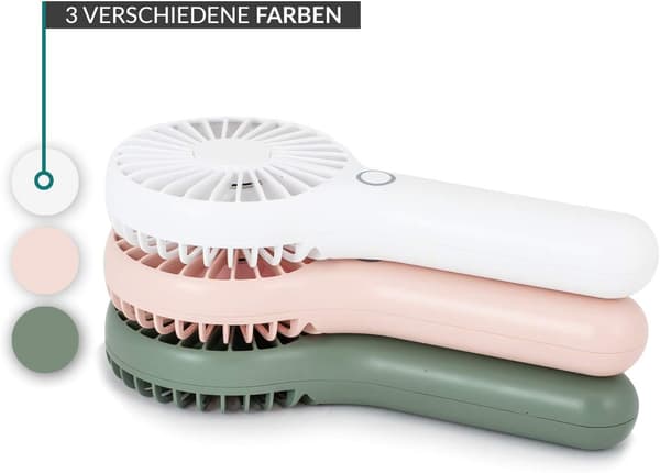 Designhandfläkt med upp till 10 timmar USB-batteri | 2 600 mAh