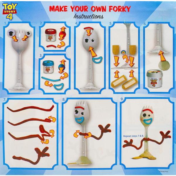 Toy Story 4 Gör din egen gaffel med scen | Set med 3 degbaljor