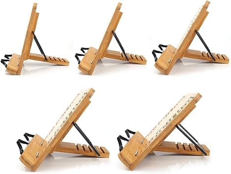 Book Stand - wishacc Reading Support Holder Cookbook Cookbook Stand/Foldable Tablet PC Textbook/Music