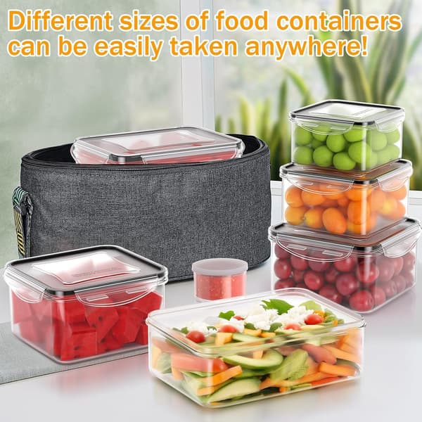 Food Storage Container with Lid Set, 40 Pieces, Leakproof Food Container Set for Kitchen