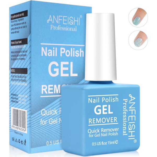 Gel Nagellack Remover, Professionell Quick Gel Polish Remover för akrylnaglar, (blå, 1 st)