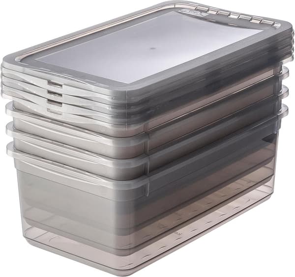 förvaringslådor med Air Control-system, set i 4 delar, 4 x 5,6 l, Bea,