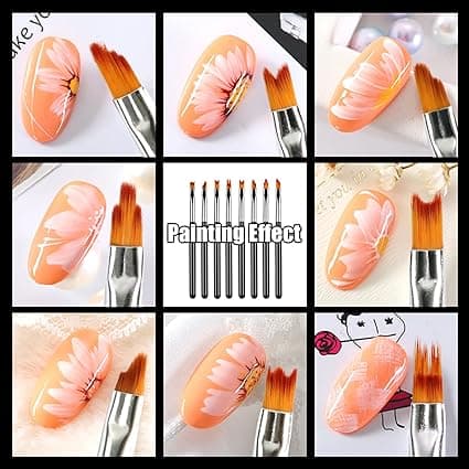 8 Pcs Function Nail Brush, Drawing Nails, Brush Pen Nail Design Painting