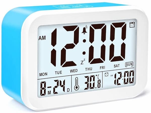 Smart digital väckarklocka med temperaturkalender Slu