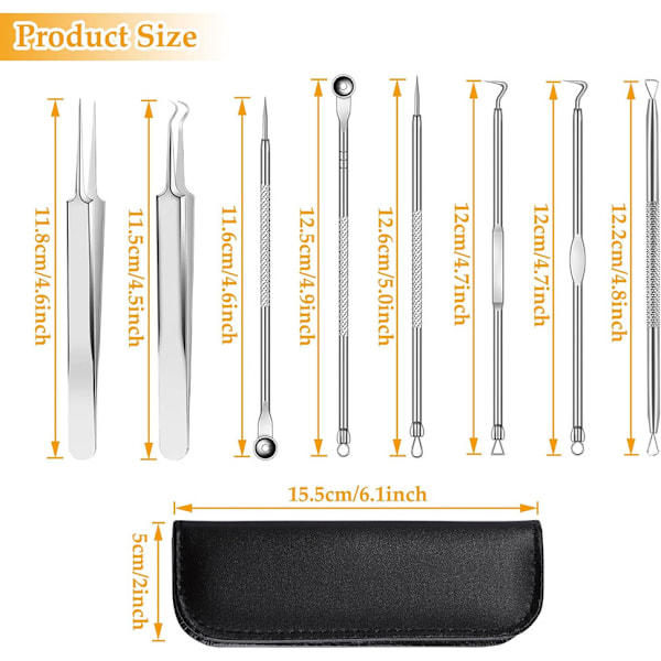 Pore ​​Remover Expression Pimples Tool Blackhead Remover Comedone Squeezer Set, 8Pcs 36Pcs Pimple Patch,