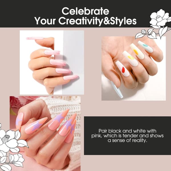 UV Nagellack 6 Farben Weiß Rosa Hellrosa Neon Rosa Glitter Rosa Schellack Set