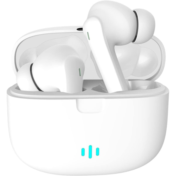 Bluetooth hörlurar 5.2, trådlösa hörlurar med HD-mikrofon
