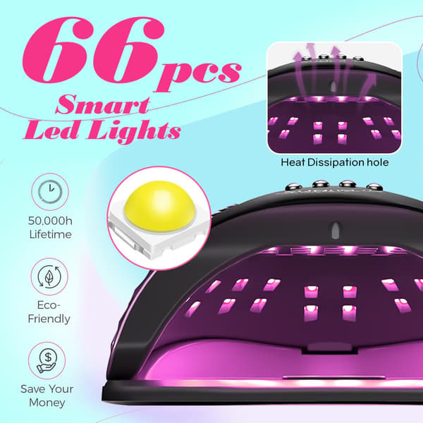 280W UV/66LED-lamppu ajastintoiminnolla