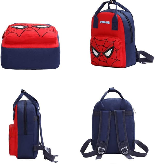 Spiderman ryggsäck student skolväska barnryggsäckar justerbar