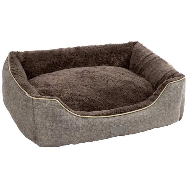 Cuddly Dog Bed, Silver/Mörkgrå