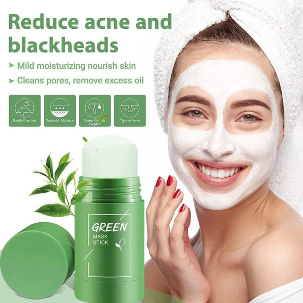 Grönt te Mask Stick, Grönt te lermask, Blackhead Remover Mask, Green Tea Mask,
