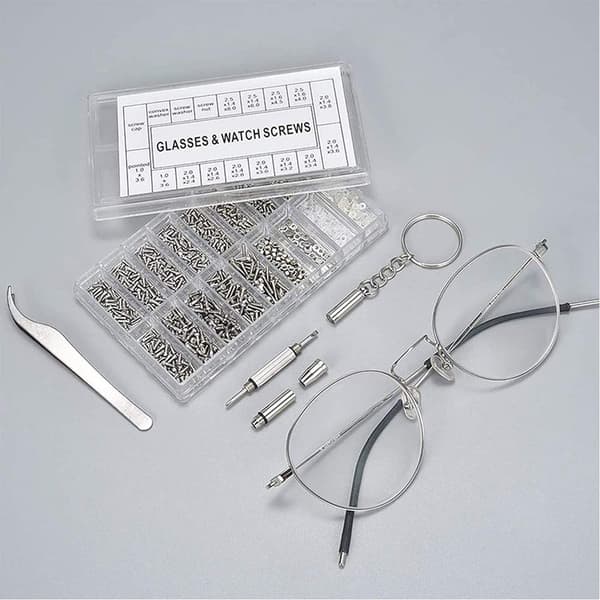 1000 Pcs Micro Screws, Nuts, Stainless Steel Washers for Glasses and Sunglasses,