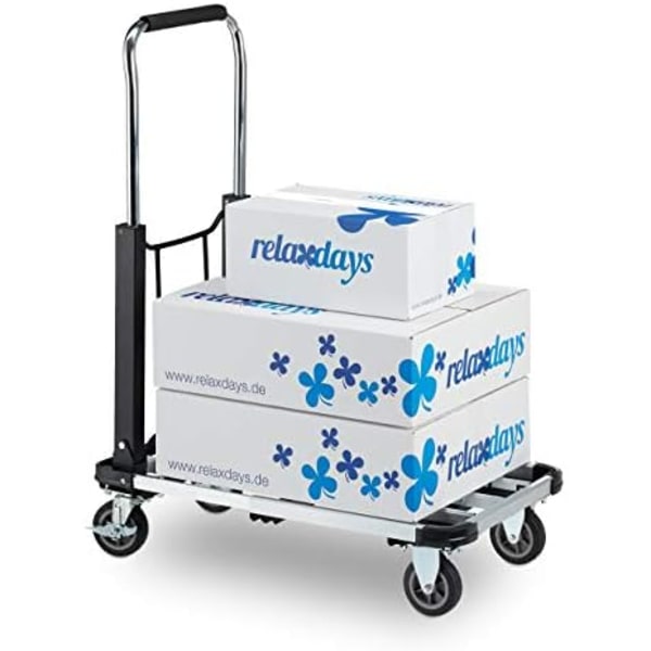 Transport trolley, folding platform trolley, extendable and height-adjustable