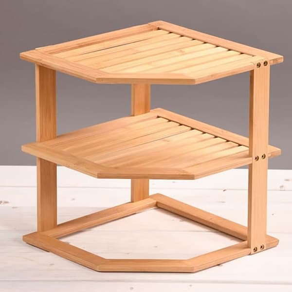 Kökshylla, bambu, B 25 x D 25 x H 27 cm, brun,