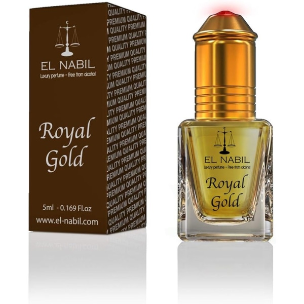 Royal Gold 5 ml Doftande parfym - EL Nabil Misk Mysk Doftolja för män och kvinnor - olja Attar Scent