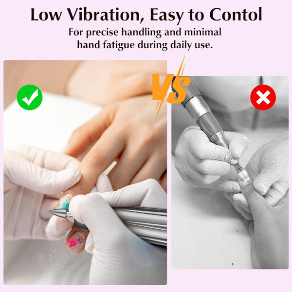 Electric nail files gray