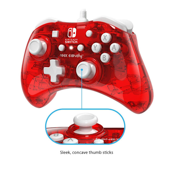 Kabelansluten handkontroll Rock Candy Mini för Nintendo Switch