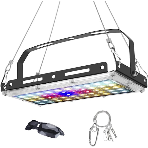 LED Grow Light Full Spectrum inomhusväxter Ljusväxande lampa Rephängare