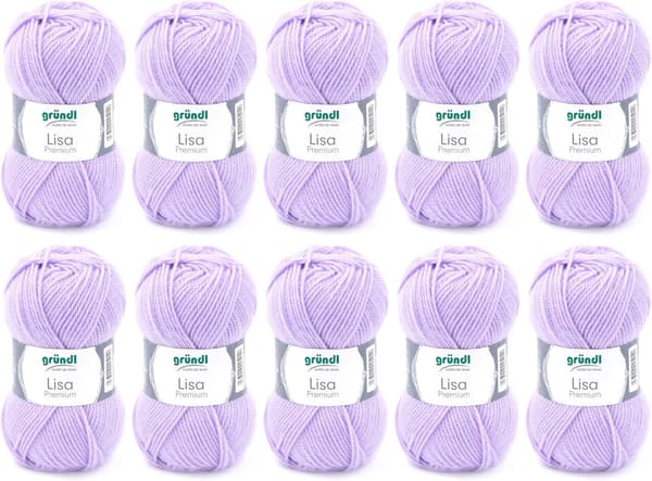 Premium Uni-pack med 10 bollar, lila 09, 10x 50 g [Energiklass A++]